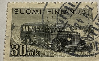 327/ 1947 Linja-auto 30mk o leimattu