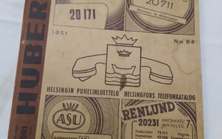Helsingin puhelinluettelo n:o 64/1951