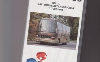 Bussivideo, 1994, 3 kpl. käyttöoikeus  ollut tilausajossa.