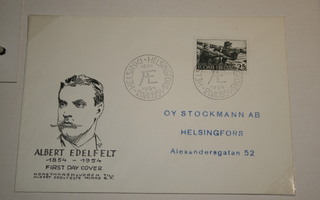 FDC kuori 21.7.1954 Albert Edelfeldt