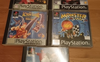 Playstation 1 setti pelejä yms.