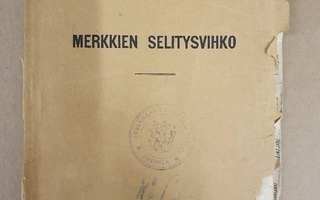 Vanha merkkien selitysvihko 1923