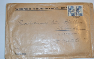 Kirjekuori 1938 merkein presidentinrouva Ester Ståhlbergille