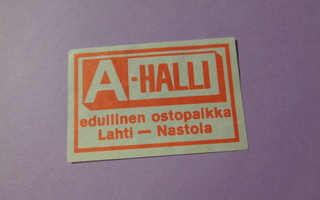 TT-etiketti A-halli, Lahti - Nastola