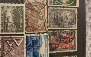 Vanhoja upeita saksalaisia postimerkkejä