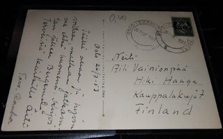 Norja - Hki Haaga hieno kortti 1953 PK600/5