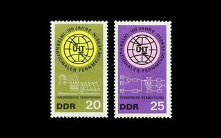 DDR 1113-4 ** Kansainvälinen tietoliikenneunioni 100v (1965