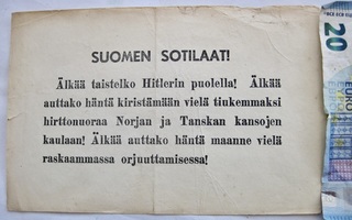 VANHA Lentolehtinen CCCP Propaganda Suomalaisille