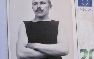CDV Valokuva Lihaksikas Urheilija Atleetti Sorsakoski 1900-l