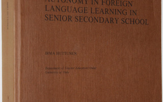 Irma Huttunen : Towards learner autonomy in foreign langu...