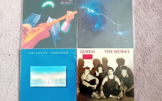 3 x Dire Straits + Queen LP:t