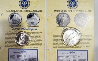 Amerikkalaiset hopeadollarit 5 kpl