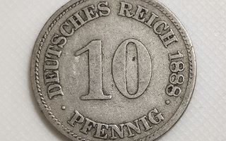 Saksa 10 Pfennig 1888E