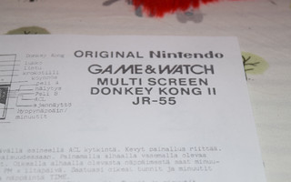 donkey kong II JR-55 game & watch ohjeet