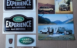 Range Rover kortti ja Land Rover sekä Rover tarrat