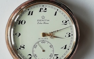 Zenith Extra Prima hopea taskukello, 21 jewels