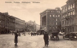 Vanha postikortti- Helsinki Erottaja