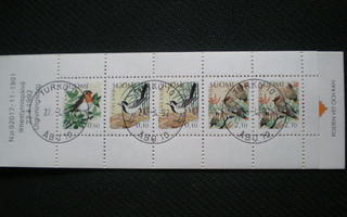 EP-loistoleimattu postimerkkivihko - AV17 Linnut 1992