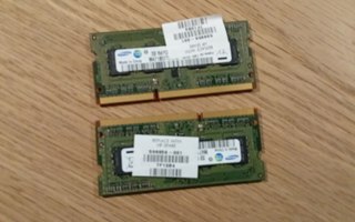 4gb ddr3 kannettavan tietokoneen muistia 2x2gb