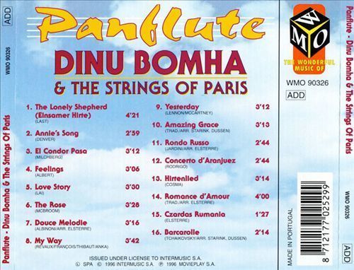 Panflute • Dinu Bomha & The Strings Of Paris CD osastossa Ulkomainen pop