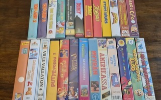 VHS - Paketti ( lastenelokuvia ) 25kpl