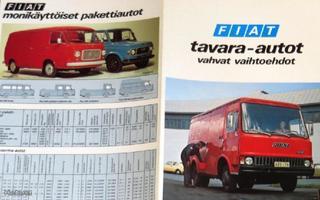 1974 Fiat kuorma-auto paku esite - KUIN UUSI - suomalainen