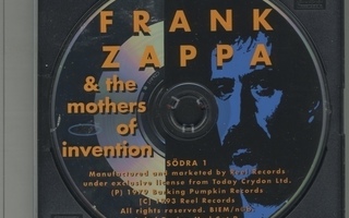 FRANK ZAPPA Södra 1 – RARE 3 tr Swedish PROMO CDS 1993 no PS