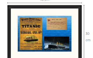 Uusi RMS Titanic taulu kehystetty