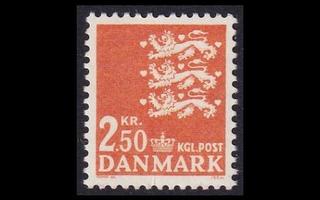 Tanska 526 ** Vaakuna 2,50 kr oranssi (1972)