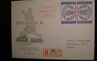 KIRJATTU FDC FINLANDIA 1956 - 7.7.1956