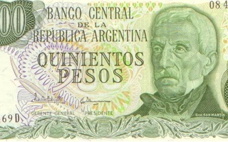 Argentiina 500 pesoa  1976