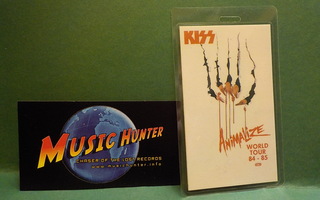 KISS - ANIMALIZE WORLD TOUR 84 - 85, BACKSTAGE PASS