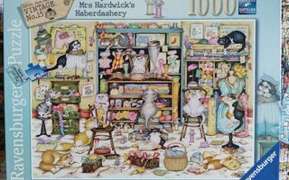 1000 palan palapeli Crazy Cats...Mrs Hardwick's Haberdashery