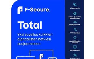 F-Secure Total & VPN ( 2.5v )-( 10 Laitetta ) Käyttölisenssi