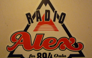 Radio Alex fm 89,4 Oulu -tarra, käyttämätön