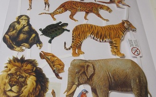 AFRIKAN eläimiä kiiltokuva-arkki