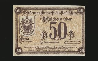 Saksa Notgeld 50 Pfennig, Jena 1.3.1917