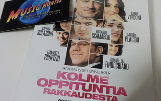 KOLME OPPITUNTIA RAKKAUDESTA SUOMI PAINOS DVD (W)