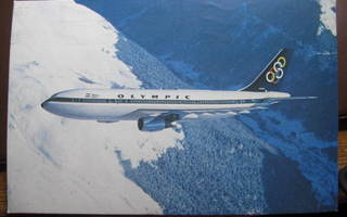 Lentokortti Airbus A300 Olympic airways postikortti