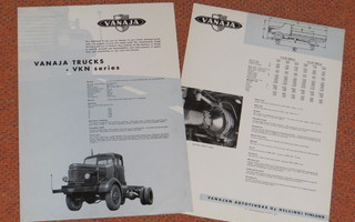 Vanaja VKN 4x4 kuorma-auto esite - KUIN UUSI - n. 1960