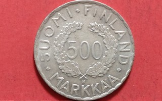 500 mk markkaa 1951, hyvä mutta likaa.  (KD20)