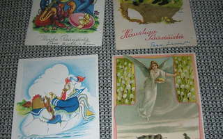 vanhoja pääsiäiskortteja 40-50-luku