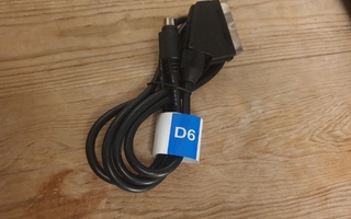 Scart-sovitin D6 Scart-kaapelin ja digiboxin väliin