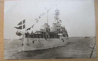 VANHA Valokuva Laiva NIELS IUEL Tanskan Kuningas Hki 1928