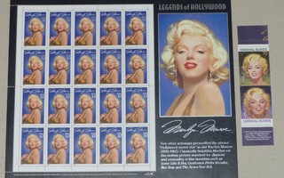 Marilyn Monroe postimerkkiarkki USA 1995. Kuin uusi!