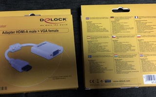 Delock HDMI - VGA adapteri - UUSI