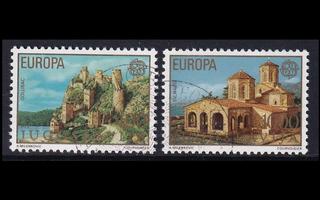 Jugoslavia 1725-6 o Europa monumentteja (1978)