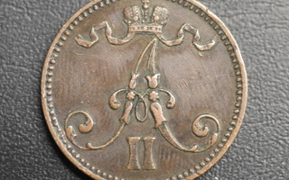 5 penniä 1866  #1591