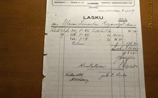 1919 Tampere Puunjalostustehdas lasku