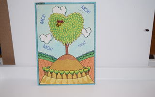 postikortti (A) kissa puussa